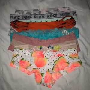 NWT L PINK PANTY BUNDLE (7)
